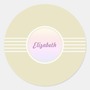 Retro Glam Gold en optische envelop Ronde Sticker