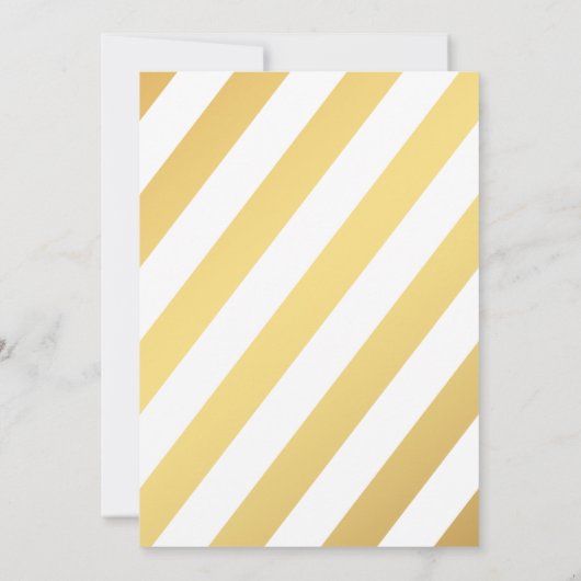 Retro Glam Gold Stripes Keukendouche Kaart (Achterkant)