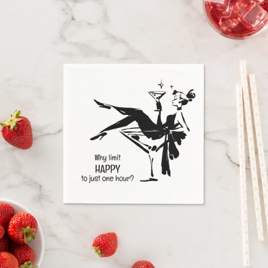 Retro Glam Happy Hour – Martini Diva Design Servet (Insitu)