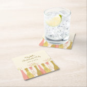 Retro Glam Jaren 60 Champagne Meisjesfeest Kartonnen Onderzetters (Insitu)