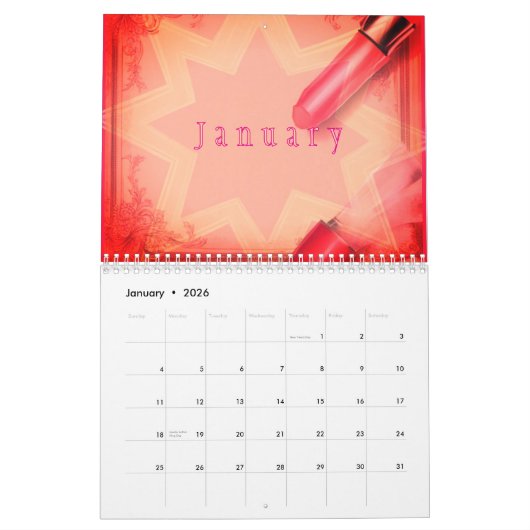 Retro Glam Kalender (Jan 2026)