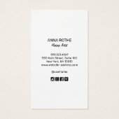 Retro Glam Lash Diva Eyelash Extensions Visitekaartje (Achterkant)