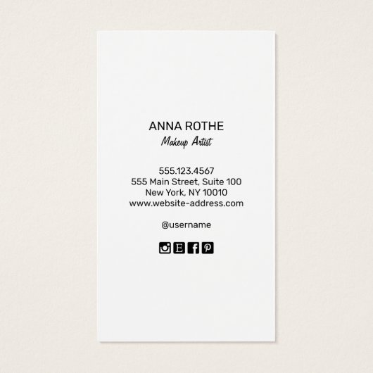 Retro Glam Lash Diva Eyelash Extensions Visitekaartje (Achterkant)