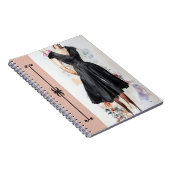 Retro Glam Little Black Dress (LBD) Dagboek Notitieboek (Rechterzijde)