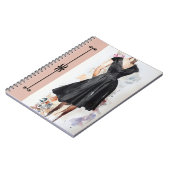 Retro Glam Little Black Dress (LBD) Dagboek Notitieboek (Linkerzijde)