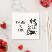 Retro Glam Martini Diva Design Servet (Insitu)