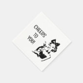 Retro Glam Martini Diva Design Servet (Hoek)