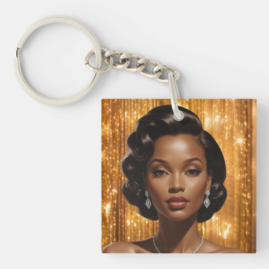 Retro Glam Meisjes (Diana) Sleutelhanger (voorkant)