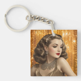 Retro Glam Meisjes (Ingrid) Sleutelhanger