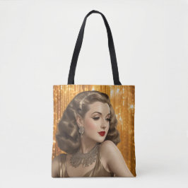 Retro Glam Meisjes (Ingrid) Tote Bag