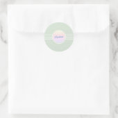 Retro Glam Mint Green en Opal Envelope Seals Ronde Sticker (Tas)