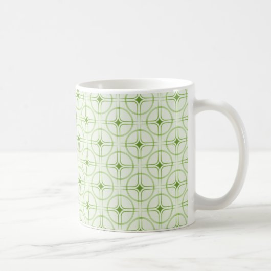Retro Glam Mok, groen Koffiemok (Rechts)
