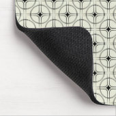 Retro Glam Mousepad, Black en Ivory Muismat (Hoek)