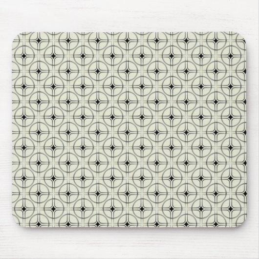 Retro Glam Mousepad, Black en Ivory Muismat (Voorkant)