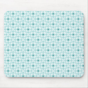 Retro Glam Mousepad, Blauwgroen Muismat