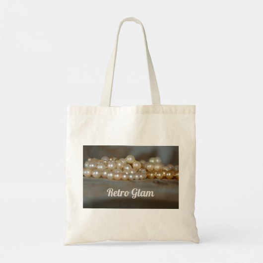 Retro Glam Pearls Tote Bag (Achterkant)