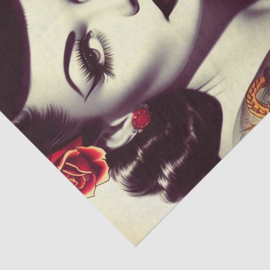 Retro Glam Pin-up Tissuepapier (Detail)