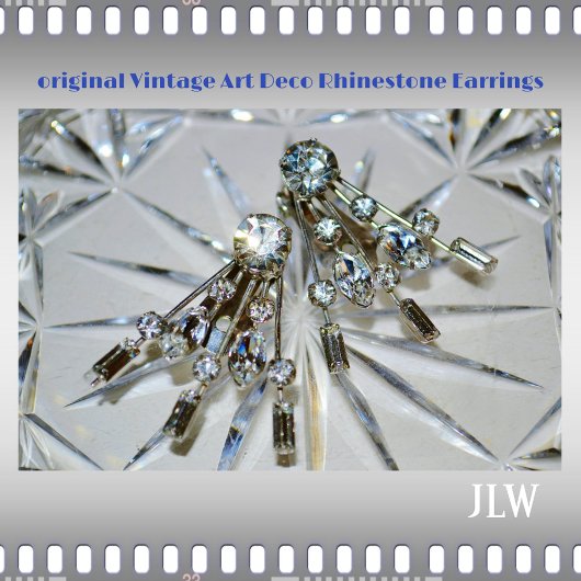 Retro Glam Rhinestones Cadeaulabel