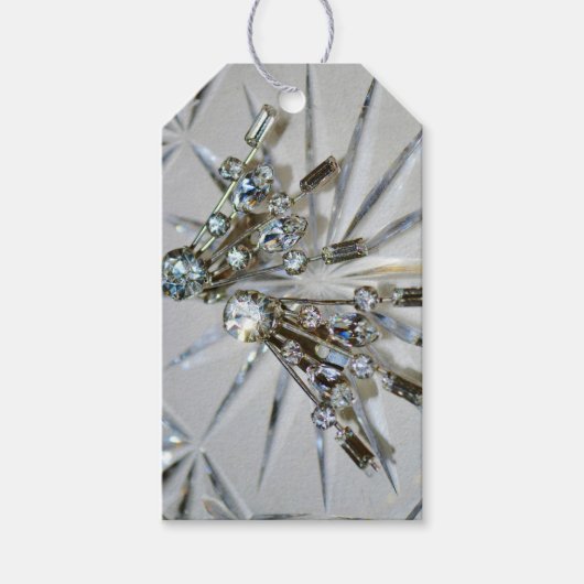 Retro Glam Rhinestones Cadeaulabel (Voorkant)