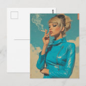 Retro Glam Roken Mode Briefkaart (Voorkant / Achterkant)
