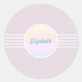 Retro Glam Roze en Opal Envelope zegels (Voorkant)