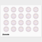 Retro Glam Roze en Opale Zakzegels Ronde Sticker (Vel)