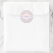 Retro Glam Roze en Opale Zakzegels Ronde Sticker (Tas)