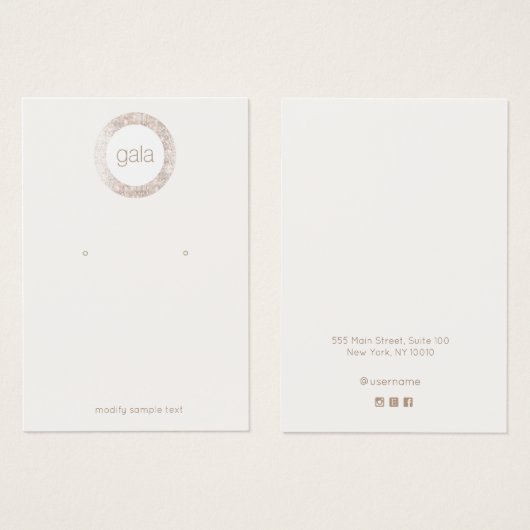 Retro Glam Silver Sequins die Display Kaart verdie (Voorkant /achterkant)