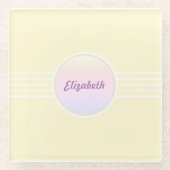 Retro Glam - speciaal vormend goud en opal Glazen Onderzetter (Voorkant)