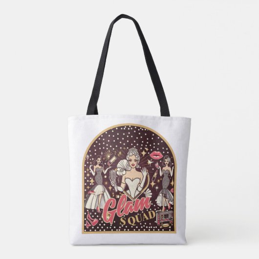 Retro Glam Squad T-shirt Tote Bag (Achterkant)