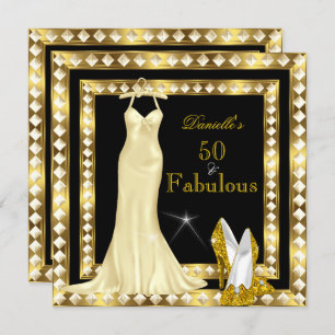 Retro Glamor Hollywood Fabulous 50 Gold Deco 2 Kaart