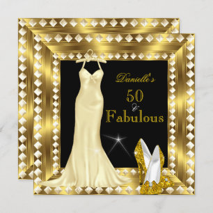 Retro Glamor Hollywood Fabulous 50 Gold Deco 3 Kaart