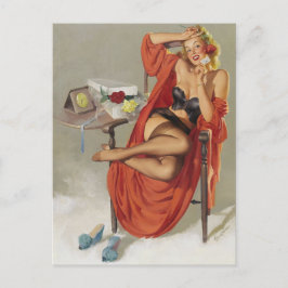  Retro Glamor Pin Up Girl Briefkaart