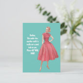 Retro Glamor Woman Sarcastic Get Well Briefkaart (Staand voorkant)