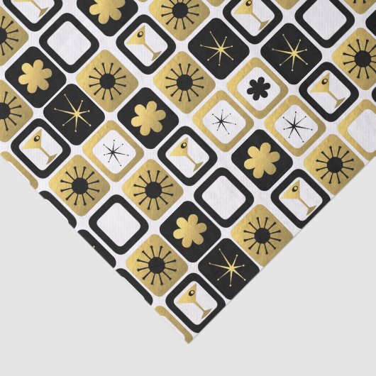 Retro Glamorous Gold Tissue Paper Tissuepapier (Detail)