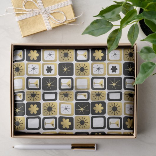 Retro Glamorous Gold Tissue Paper Tissuepapier (Geschenk)