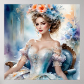 Retro Glamorous Woman Poster (Voorkant)