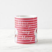 Retro Glamour and Red Stripes Motivational Koffiemok (Center)