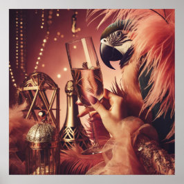  retro glamour art deco lifestyle poster