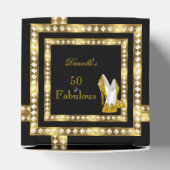 Retro Glamour Hollywood Fabulous 50 Gold Deco Box Bedankdoosjes (Bovenkant)