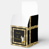 Retro Glamour Hollywood Fabulous 50 Gold Deco Box Bedankdoosjes (Geopend)