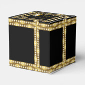 Retro Glamour Hollywood Fabulous 50 Gold Deco Box Bedankdoosjes (Achterkant)