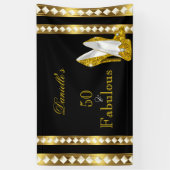 Retro Glamour Hollywood Fabulous 50 Gold Deco Heel Spandoek (Verticaal)