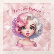 Retro Glamour Meisje Animatie Schattigee Cartoon B