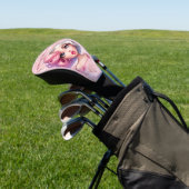 Retro Glamour Meisje Animatie Schattigee Cartoon B Golfheadcover (Insitu)