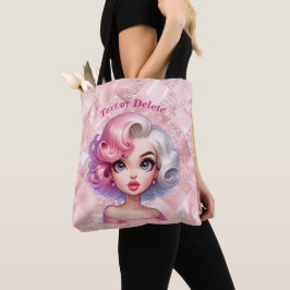 Retro Glamour Meisje Animatie Schattigee Cartoon B Tote Bag