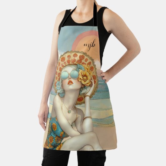 Retro Glamour Strandvibes met Monogram Schort (Insitu)