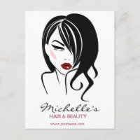 Retro Glamour Zwart Wit Mode Meisje Kapsalon