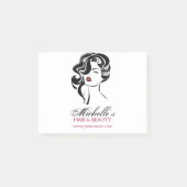 Retro Glamour Zwart Wit Schoonheid Meisje Haarstij Post-it® Notes (Voorkant)