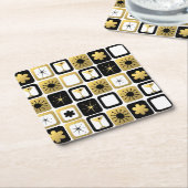 Retro Glamoureus Gold Paper Onderzetter (Schuin)